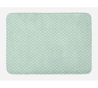 Bathroom Mat Green Retro Style Themed Pattern With Little White Polka Dots Pastel Ground Mat Soft Plush Welcome Doormat, For Bathroom, Shower, Kitchen, 40x60cm
