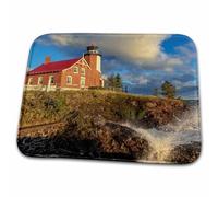 Bathroom Mat Historic Eagle Harbor Lighthouse, Upper Peninsula Of Michigan, Usa Places Bath Mat Non-Slip Decoration Shower Mats, For Bedroom, Garage, Indoor & Outdoor, 40x60cm