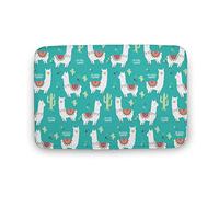 Bathroom Mat Llama Flannel Mat Rug Plush Water Absorbent Print Front Outdoor Rug, For Bedroom, Toilet, Kitchen, 40X60Cm