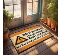Bathroom Mat Mens Anti-slip Backing & Moody Warm & Cozy | Retired Persons Present Knows All, Talks Much - Beach Bathroom Set/Door Mats For Home Entrance Indoor(40X60CM)