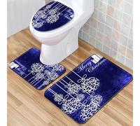 Bathroom Mat Sets 3 Piece Purple Bath Mat Set Non Slip Bath Mats For Bathroom Washable Bathroom Rug Absorbent Shower Rugs - Bath Rug And Contour Mats And Toilet Seat Cover