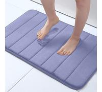 Bathroom Mat Shower Bath Non Slip Memory Foam Rug Soft Absorbent Water Door Mat Blue 60 X 90 Cm