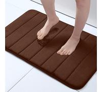 Bathroom Mat Shower Bath Non Slip Memory Foam Rug Soft Absorbent Water Door Mat Brown 50 X 80 Cm