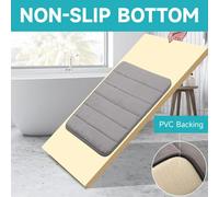 Bathroom Mat Shower Bath Non Slip Memory Foam Rug Soft Absorbent Water Door Mat Grey 50 X 80 Cm