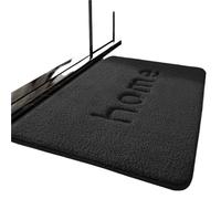bathroom mat Thickened Bathroom Flannel Floor Mat Toilet Absorbent Carpet Shower Room Non-slip Kitchen Foot Dirt-resistant Door(Black,400MMx600MM)