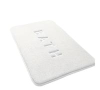 bathroom mat Thickened Simple Toilet Absorbent Foot Mat Carpet Bathroom Non-slip Shower Room Household Dirt-resistant Door(White,500MMx800MM)
