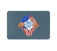 Bathroom Mat United Nations Command Logo Blood Inside Me Bath Mat Water Absorbent Decoration Floor Rug, For Patio, Living Room, Bathroom, Bathtub, Bedroom, 40x60cm