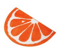 Bathroom Matting - Lemon Fruit Bath Mat | Bathroom Rugs Half Round Orange Floor Rug | Soft Machine Washable Floor Carpet Absorbent Anti-Slip Home Decor for Indoor & Doorway