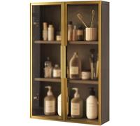 Bathroom Medicine Cabinet with Door WallMounted Storage Organizer for Toiletries OverTheToilet Shelving Kitchen Cabinet for SpaceSaving Storage Solutions