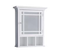 Wooden Bathroom Medicine Cabinet Mirrored - White