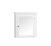 Teamson Home Stratford Wooden Mirrored Bathroom Medicine Cabinet - White