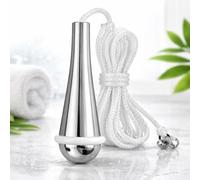 Bathroom Metal Light Pull Cord Handle Replacement, Chrome Teardrop Hanging Pull Switch with 1.5 m White Nylon Cord, Weighted Ceiling Light Pull for Bathroom, Easy Fit, Rust Resistant, Modern Design
