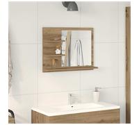 Bathroom Mirror Cabinet Artisan Oak 60x10.5x45cm Engineered Wood Shelf WallMount