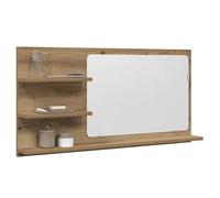 Bathroom Mirror Cabinet Artisan Oak 90x11x45cm Engineered Wood Glass wall mount