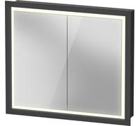 Bathroom Mirror Cabinet Duravit L-Cube built-in, 2 doors, F socket 800x700mm Graphite Matt LC7651049490000
