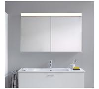 Bathroom Mirror Cabinet Duravit with lighting, 1 electrical outlet, 2 doors 1310x760mm White Matt