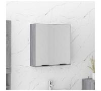 Bathroom Mirror Cabinet Grey Sonoma 64x20x67 cm Engineered Wood Slim Storage
