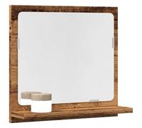 Bathroom Mirror Cabinet Old Wood 40x11x37cm Engineered Wood Glass Wall-mountedXL
