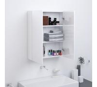 (shining white) vidaXL Bathroom Mirror Cabinet MDF Home Wall Storage Cabinet Multi Colours