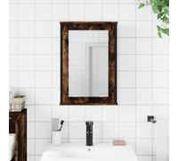Bathroom Mirror Cabinet Single Door Cupboard Storage Wall Mounted Shelf vidaXL
