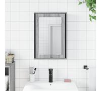 Bathroom Mirror Cabinet Single Door Cupboard Storage Wall Mounted Shelf vidaXL