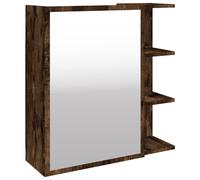 Bathroom Mirror Cabinet Storage Cupboard Side Cabinet Engineered Wood vidaXL