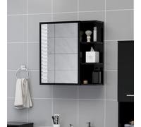 Bathroom Mirror Cabinet Storage Cupboard Side Cabinet Engineered Wood vidaXL