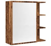 vidaXL Bathroom Mirror Cabinet Old Wood 62.5x20.5x64 cm Engineered Wood