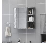 Bathroom Mirror Cabinet Storage Cupboard Side Cabinet Engineered Wood vidaXL