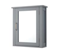 Teamson Home Mercer 46 X 53Cm Removable Mirrored Wall Cabinet, Grey