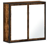 Bathroom Mirror Cabinet Wall Mounted Cabinet Cupboard Engineered Wood vidaXL