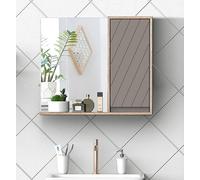 Bathroom Mirror Cabinet Wall Mounted Mirrored Cupboard Shelving Storage Unit