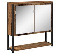 Bathroom Mirror Cabinet Wall Mounted Storage Cabinet Engineered Wood vidaXL