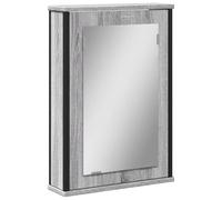 vidaXL Bathroom Mirror Cabinet Grey Sonoma 42x12x60 cm Engineered Wood