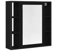 vidaXL Grey Sonoma Wall-Mounted Bathroom Mirror Cabinet - Engineered Wood with Glass Mirror, 60x16x60 cm