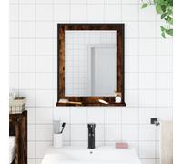 vidaXL Bathroom Mirror with Shelf Smoked Oak 50x12x60 cm Engineered Wood