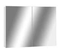 Bathroom Mirror Cabinet White MDF Washroom Vanity Wall Storage Rack vidaXL