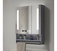 Bathroom Mirror Cabinet With Illuminated Led Light, Bathroom Mirror Cabinet For Over Sink Vanity Makeup Mirror Cabinets Intelligent Anti-fog, Time Display,smart Medicine Cabinet Touch Switc