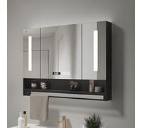Bathroom Mirror Cabinet With Illuminated Led Light, Bathroom Mirror Cabinet For Over Sink Vanity Makeup Mirror Cabinets Intelligent Anti-fog, Time Display,smart Medicine Cabinet Touch Switc