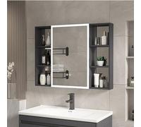 Bathroom Mirror Cabinet With Illuminated Led Light, Bathroom Vanity Medicine Cabinet Mirror & Led Light, Vanity Makeup Mirror Cabinets, Intelligent Anti-fog,smart Medicine Cabinet Touch Swit