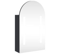 Bathroom Mirror Cabinet with LED Light Illuminated Wall Storage Cabinet vidaXL