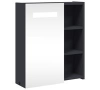 Bathroom Mirror Cabinet with LED Light Illuminated Wall Storage Cabinet vidaXL