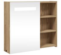 Bathroom Mirror Cabinet with LED Light Illuminated Wall Storage Cabinet vidaXL