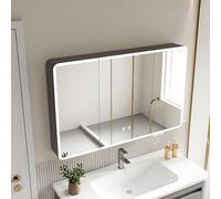 Bathroom Mirror Cabinet with LED Light, Smart Vanity Makeup Mirror, HD Mirror Medicine Cabinet