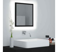 vidaXL LED Bathroom Mirror White 40x8.5x37 cm Acrylic Washroom Wall Mirror