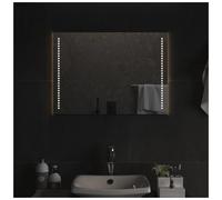 Bathroom Mirror LED Glass Clear 50x70 cm IP65 USB Wall Vanity Mirror Modern Slim