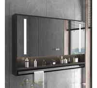 bathroom mirror Medicine Cabinets With Mirrors, Farmhouse Medicine Cabinet With Mirror, Vanity Mirror Medicine Cabinet With Storage, For Bathroom, Living Room(Black,100cm)