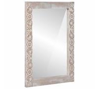 Wall Mirror Engineered Wood and Glass Room Decor Modern Bathroom Home vidaXL