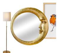 Bathroom Mirror, Retro 90s Mirror Moon Witch Wall Mounted for Bathroom | Lightweight Accessory for Kitchen Dorm Living Room Bedroom Rental Use