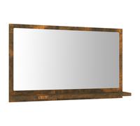 vidaXL Bathroom Mirror Smoked Oak 60x10.5x37 cm Engineered Wood